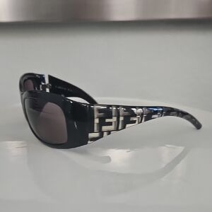 Fendi Black Sunglasses with Silver Accents